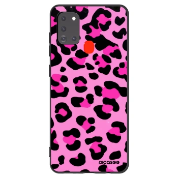 Picasee silikónový čierny obal pre Samsung Galaxy A21s - Pink Tiger