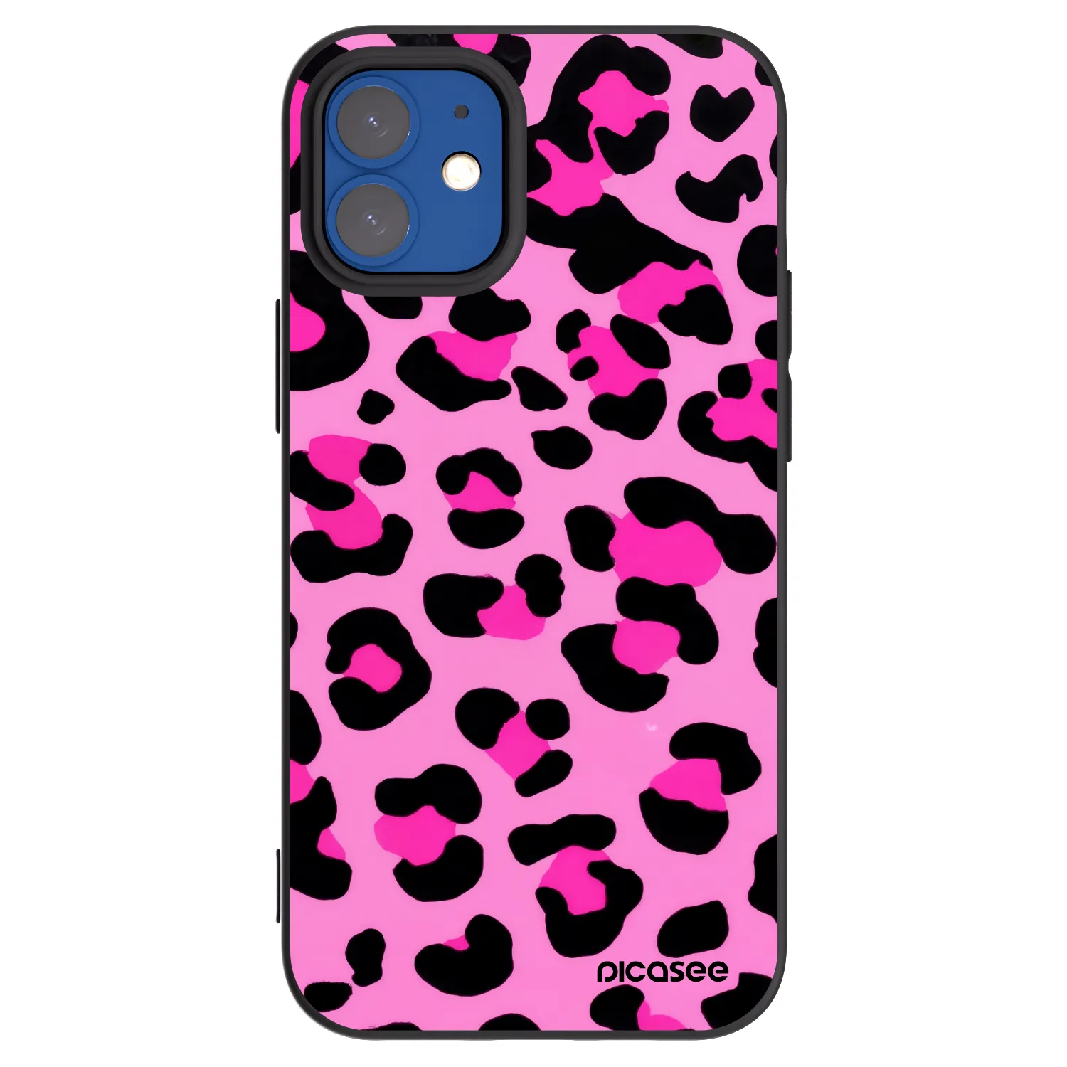 Picasee silikónový čierny obal pre Apple iPhone 12 mini - Pink Tiger