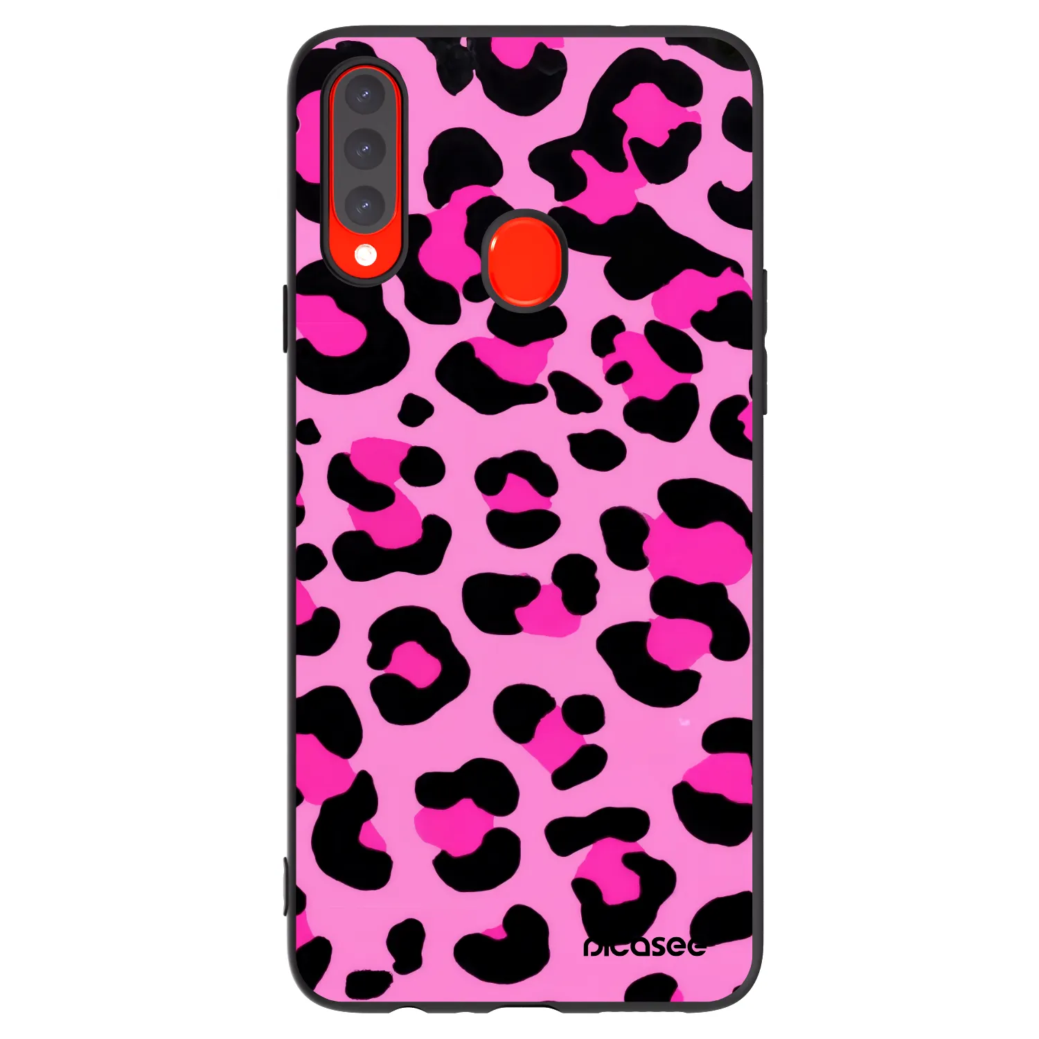 Picasee silikónový čierny obal pre Samsung Galaxy A20s - Pink Tiger