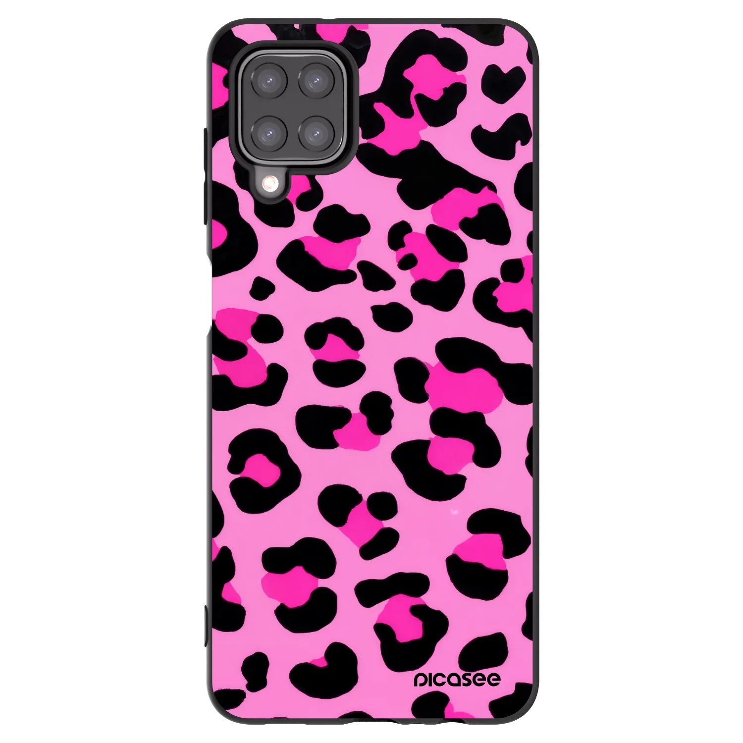 Picasee silikónový čierny obal pre Samsung Galaxy A12 A125F - Pink Tiger