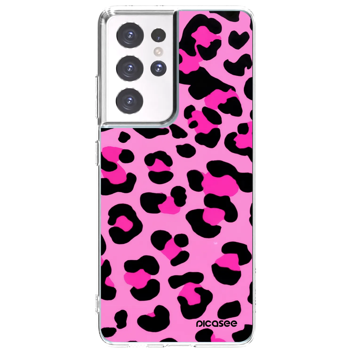 Picasee silikónový prehľadný obal pre Samsung Galaxy S21 Ultra 5G G998B - Pink Tiger