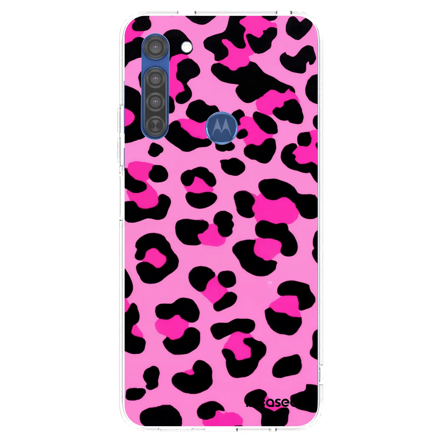 Picasee silikónový prehľadný obal pre Motorola Moto G8 - Pink Tiger