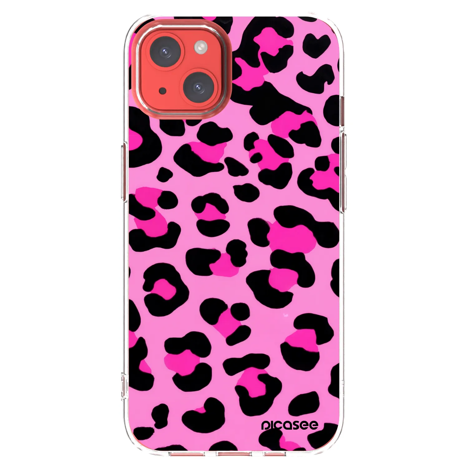Picasee silikónový prehľadný obal pre Apple iPhone 13 - Pink Tiger