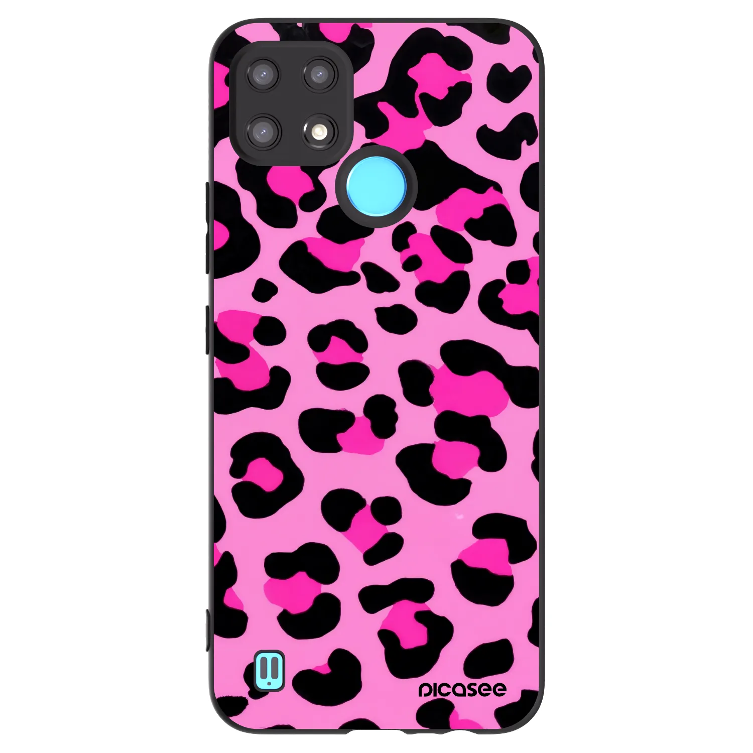 Picasee silikónový čierny obal pre Realme C21 - Pink Tiger