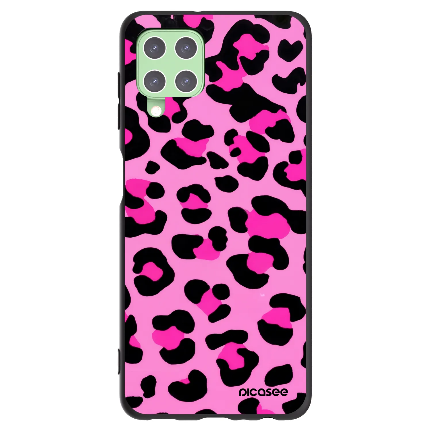 Picasee silikónový čierny obal pre Samsung Galaxy A22 A225F 4G - Pink Tiger