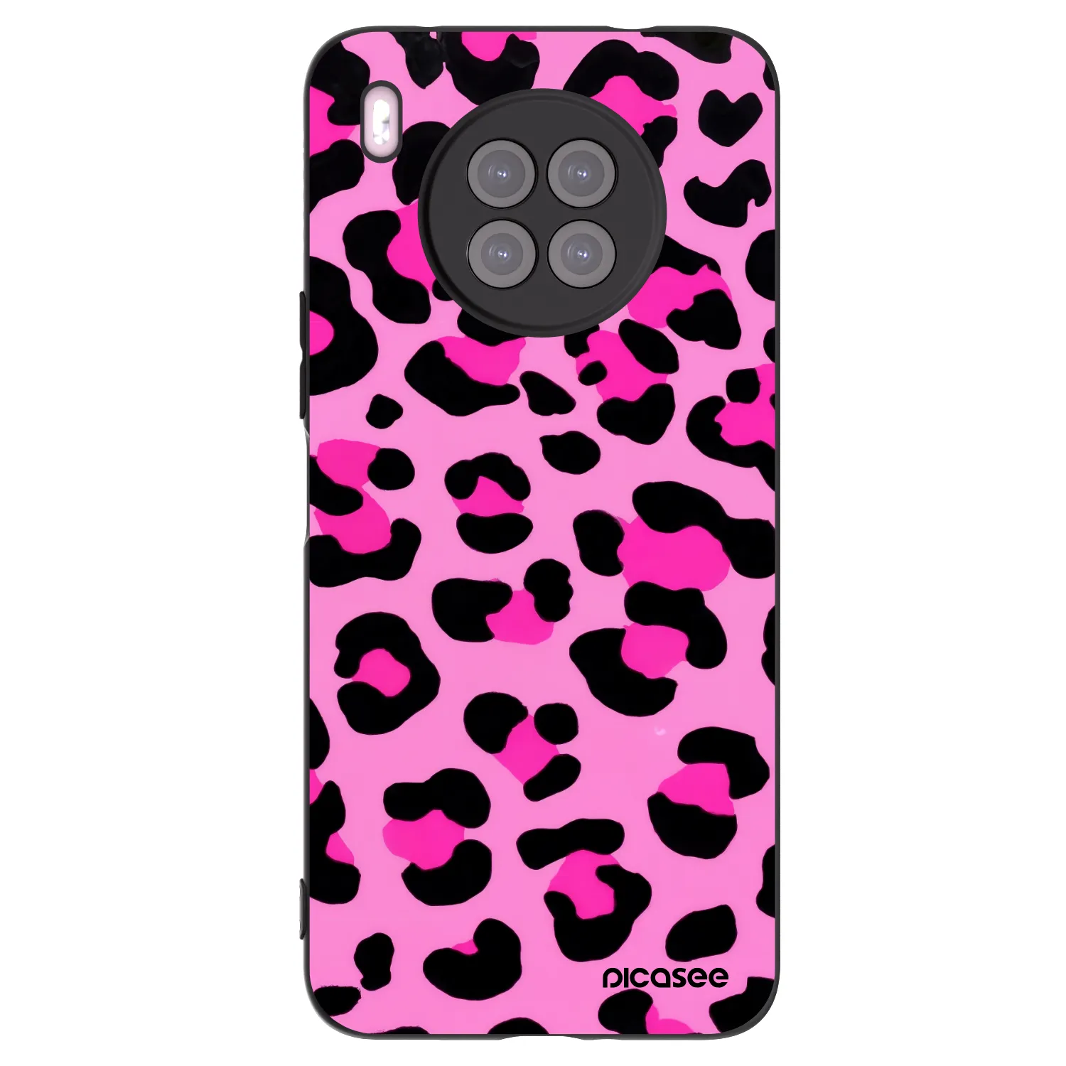 Picasee silikónový čierny obal pre Huawei Nova 8i - Pink Tiger