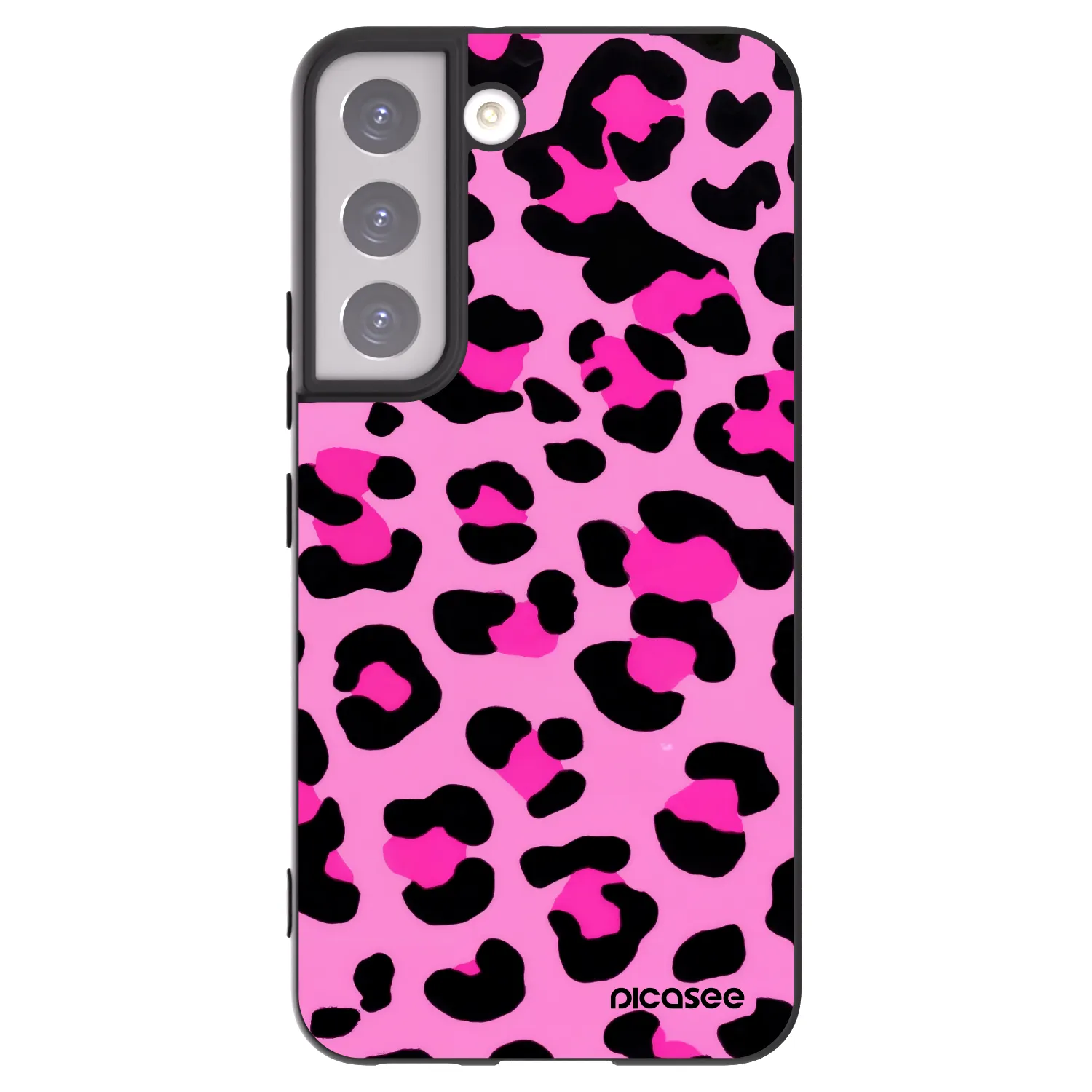 Picasee silikónový čierny obal pre Samsung Galaxy S22 5G - Pink Tiger