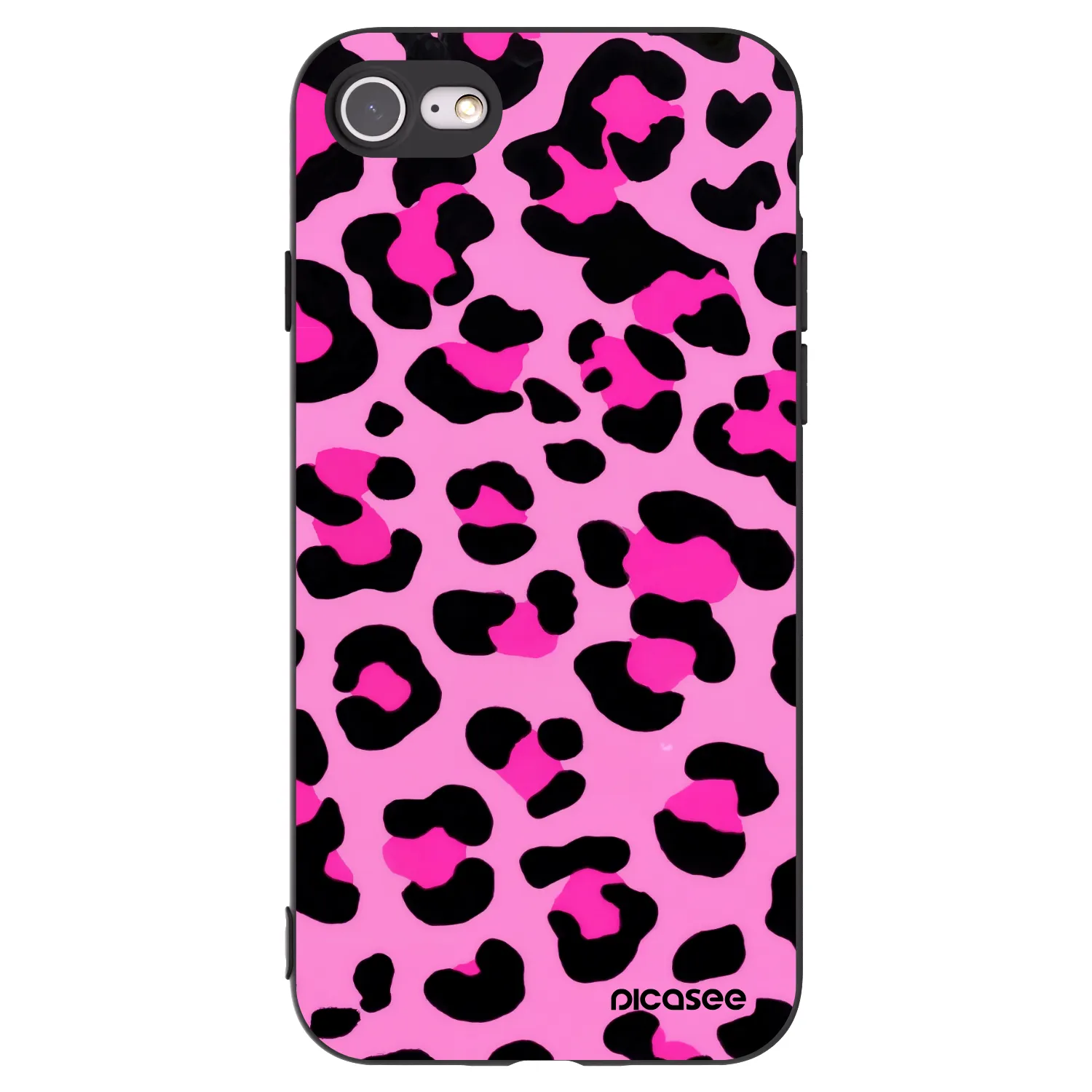 Picasee silikónový čierny obal pre Apple iPhone SE 2022 - Pink Tiger
