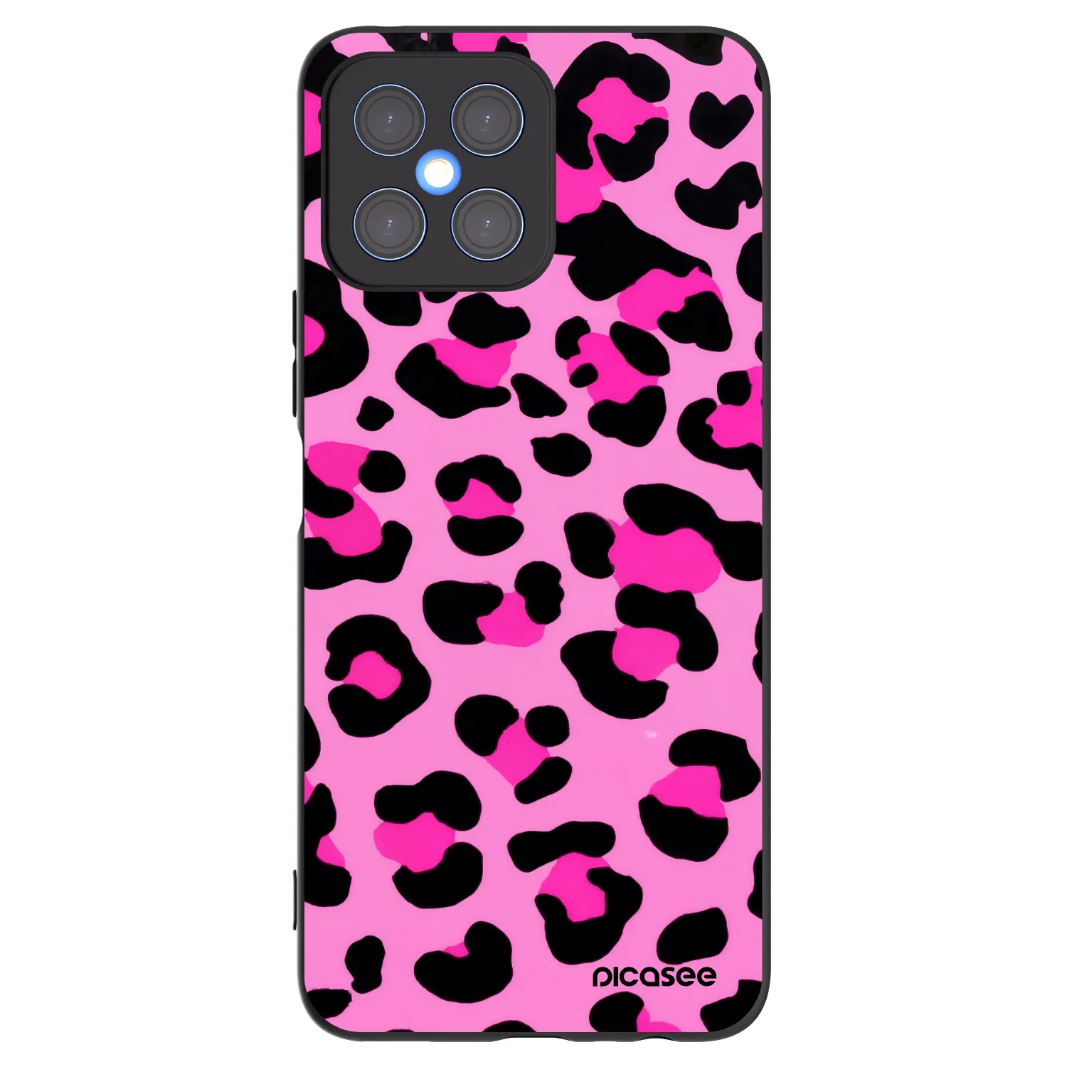 Picasee silikónový čierny obal pre Honor X8 4G - Pink Tiger