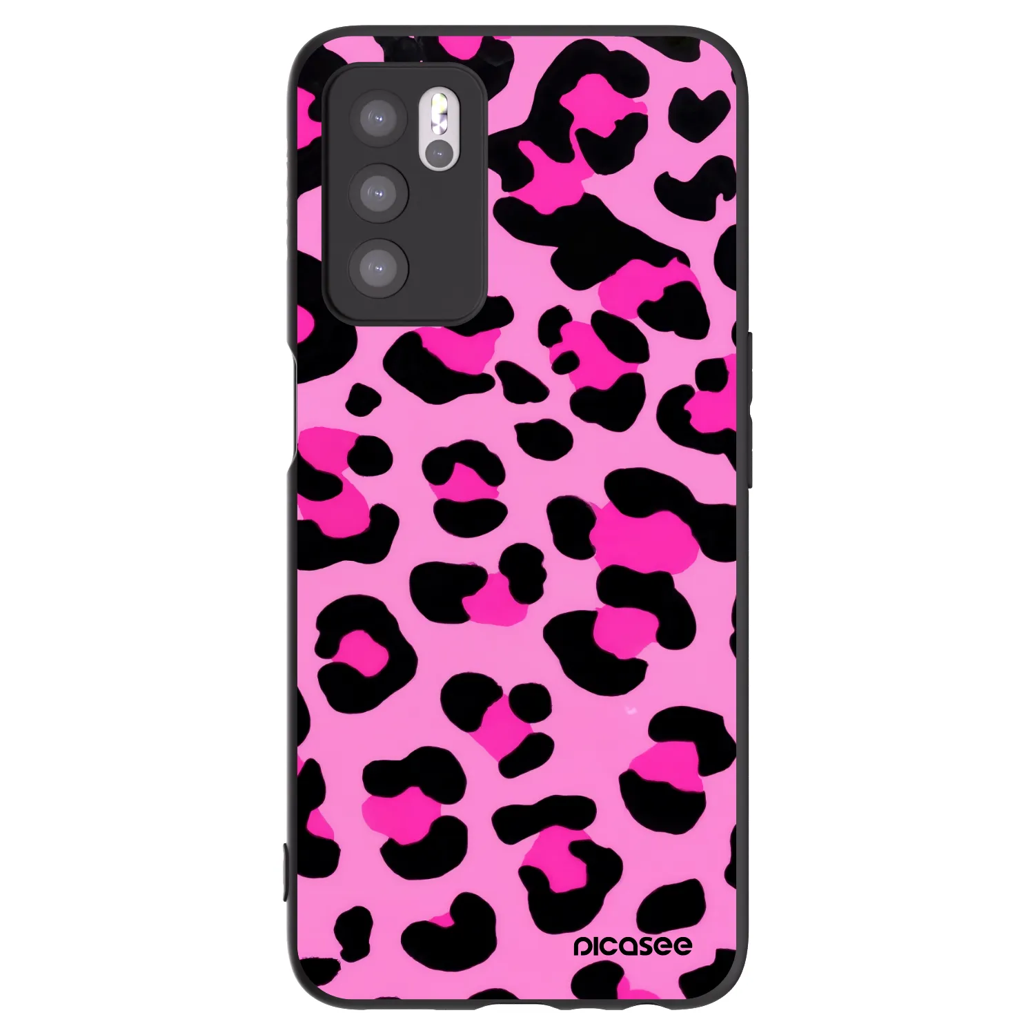 Picasee silikónový čierny obal pre OPPO A16s - Pink Tiger