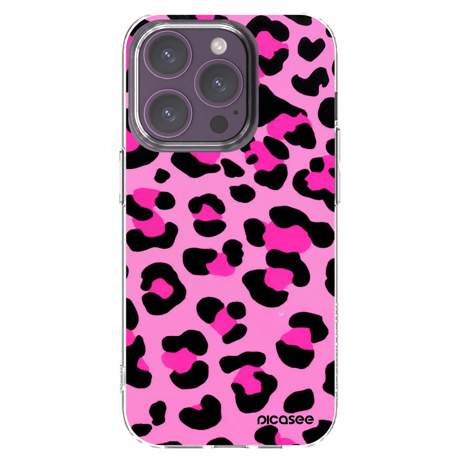 Picasee silikónový prehľadný obal pre Apple iPhone 14 Pro - Pink Tiger