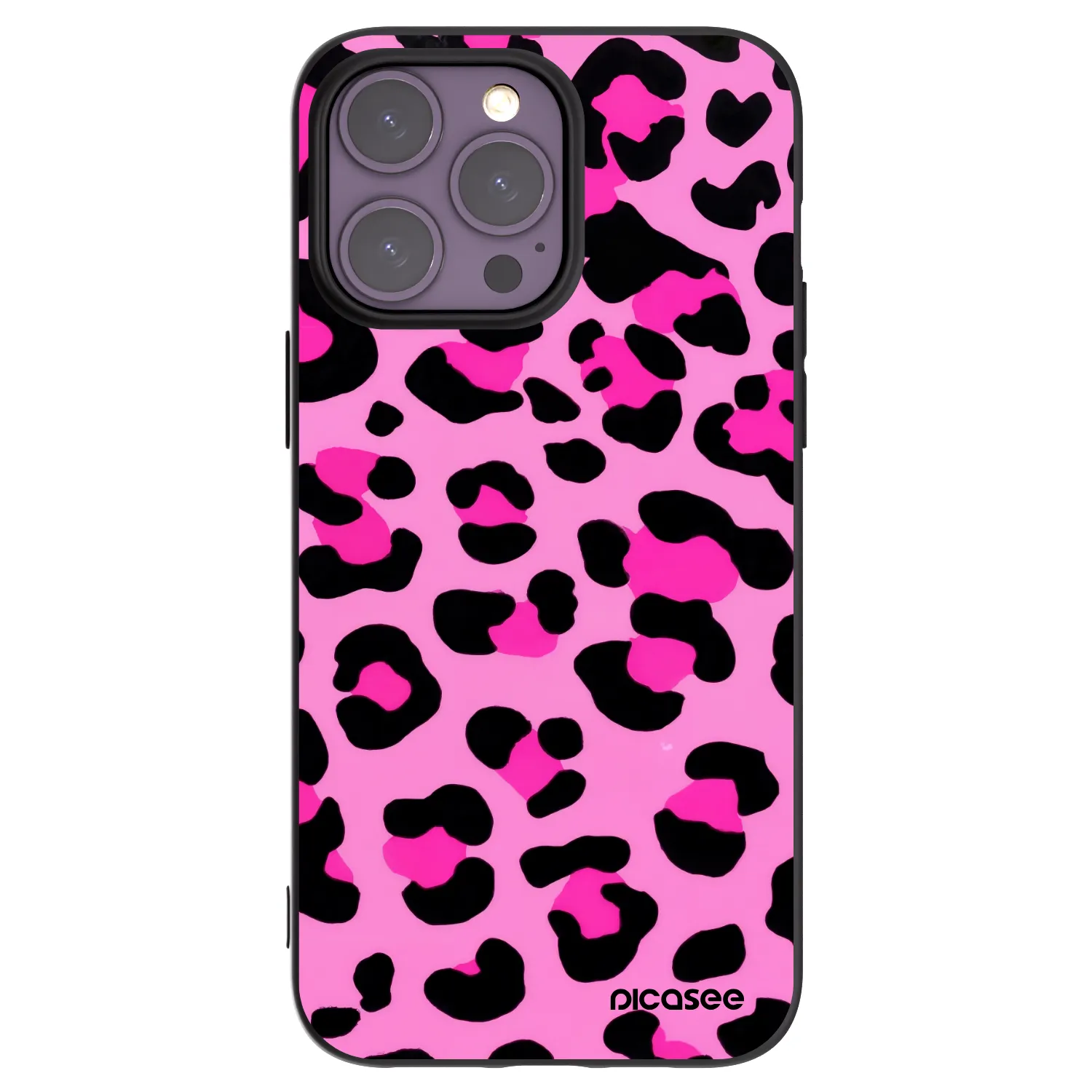 Picasee silikónový čierny obal pre Apple iPhone 14 Pro Max - Pink Tiger