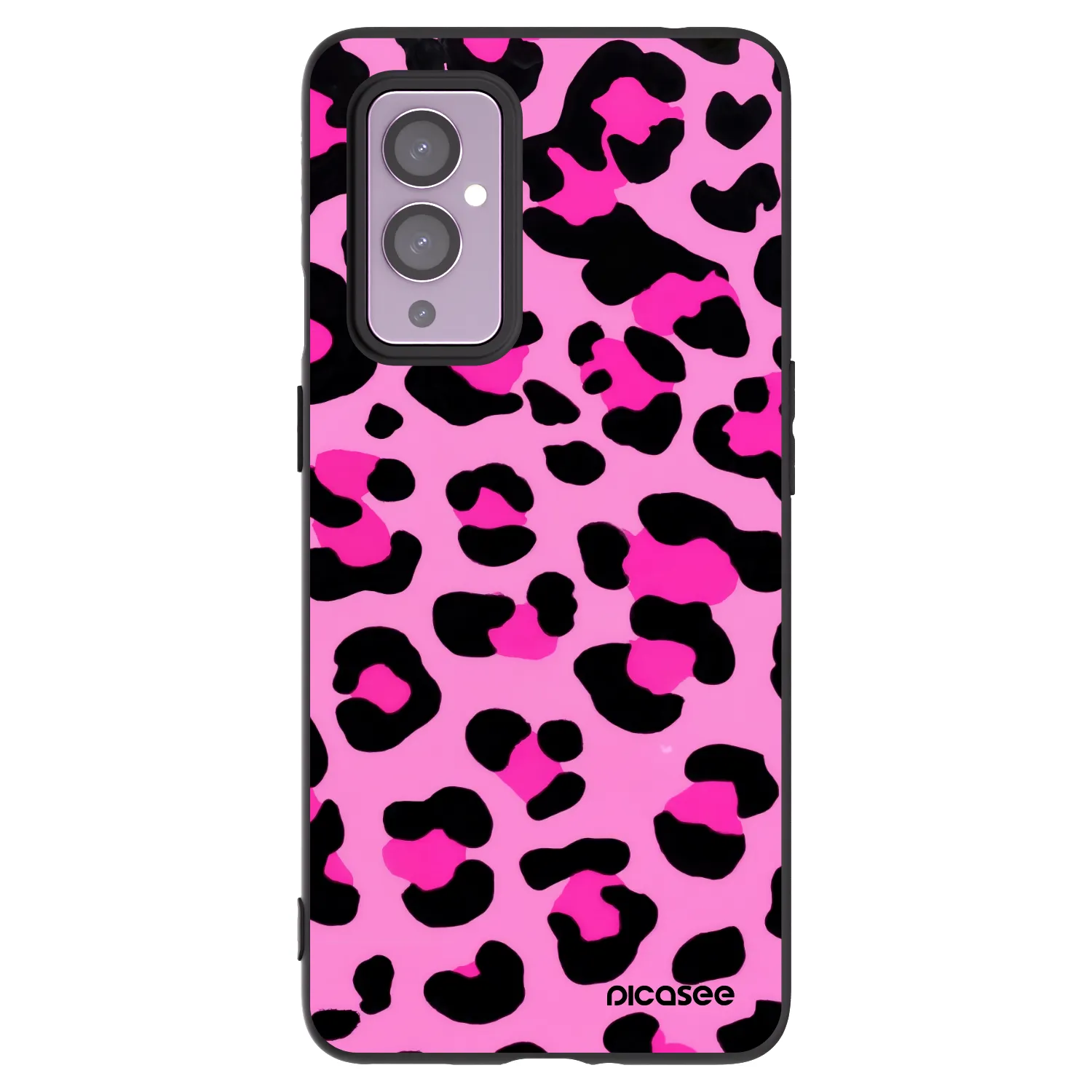 Picasee silikónový čierny obal pre OnePlus 9 - Pink Tiger
