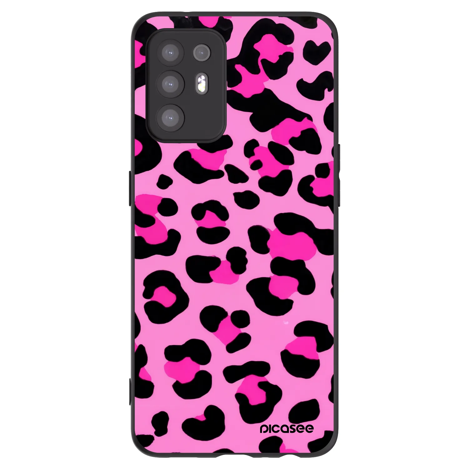 Picasee silikónový čierny obal pre OPPO A94 5G - Pink Tiger