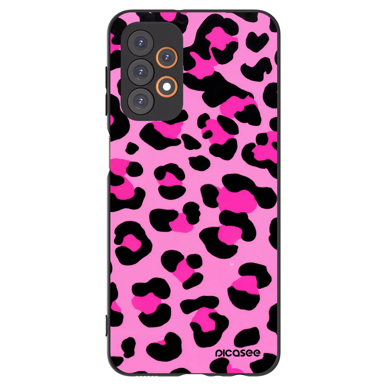 Picasee silikónový čierny obal pre Samsung Galaxy A23 A235F 4G - Pink Tiger
