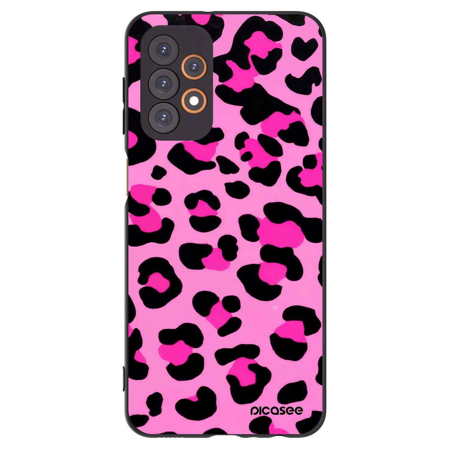 Silikónový čierny obal pre Samsung Galaxy A23 A236B 5G - Pink Tiger