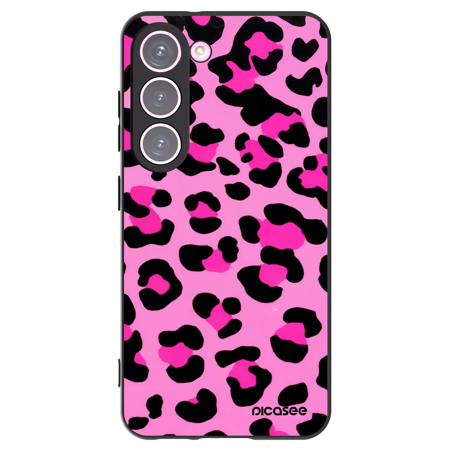 Silikónový čierny obal pre Samsung Galaxy S23 5G - Pink Tiger