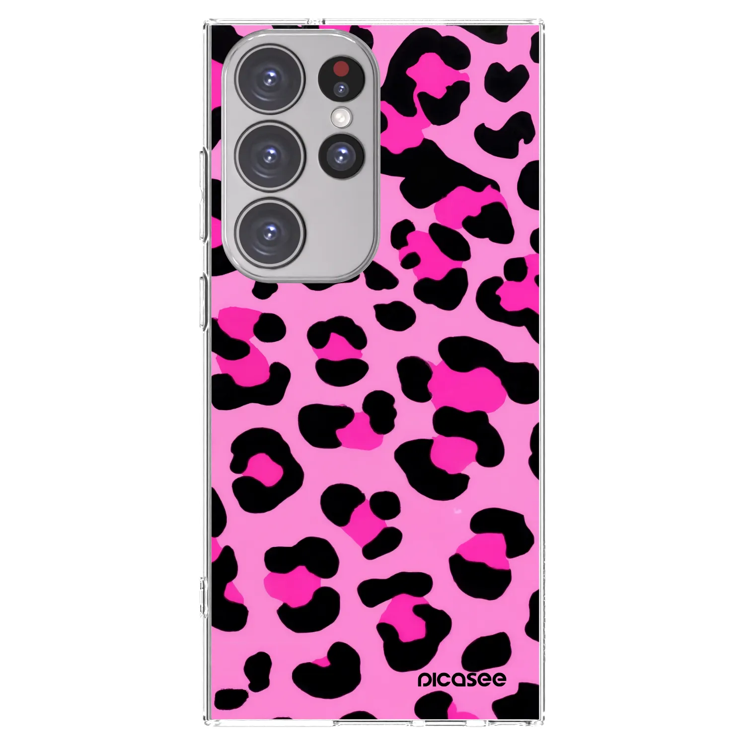 Picasee silikónový prehľadný obal pre Samsung Galaxy S23 Ultra 5G - Pink Tiger