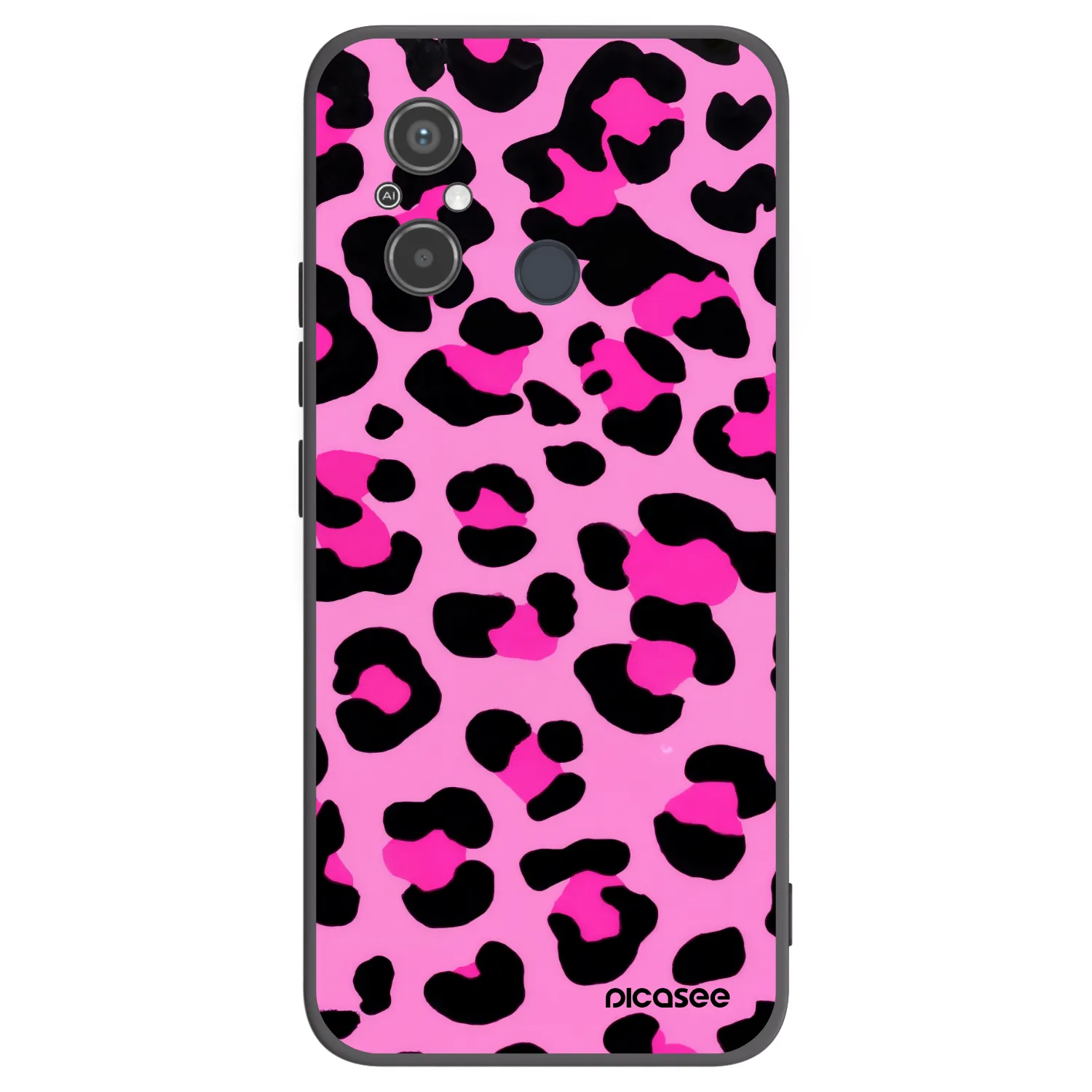 Picasee silikónový čierny obal pre Xiaomi Redmi 12C - Pink Tiger