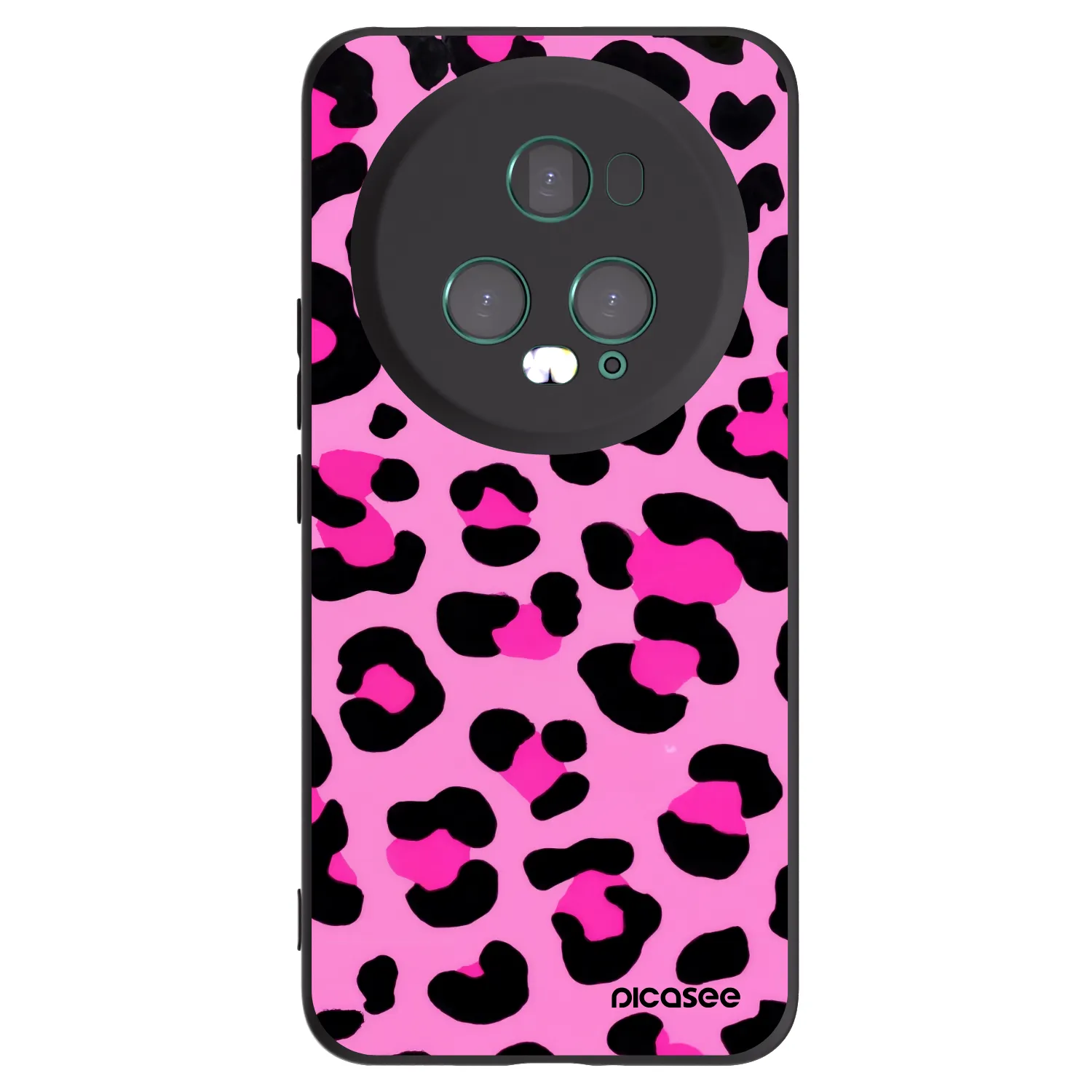 Picasee silikónový čierny obal pre Honor Magic5 Pro - Pink Tiger