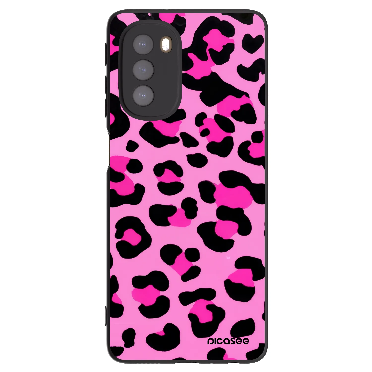 Picasee silikónový čierny obal pre Motorola Moto G51 - Pink Tiger