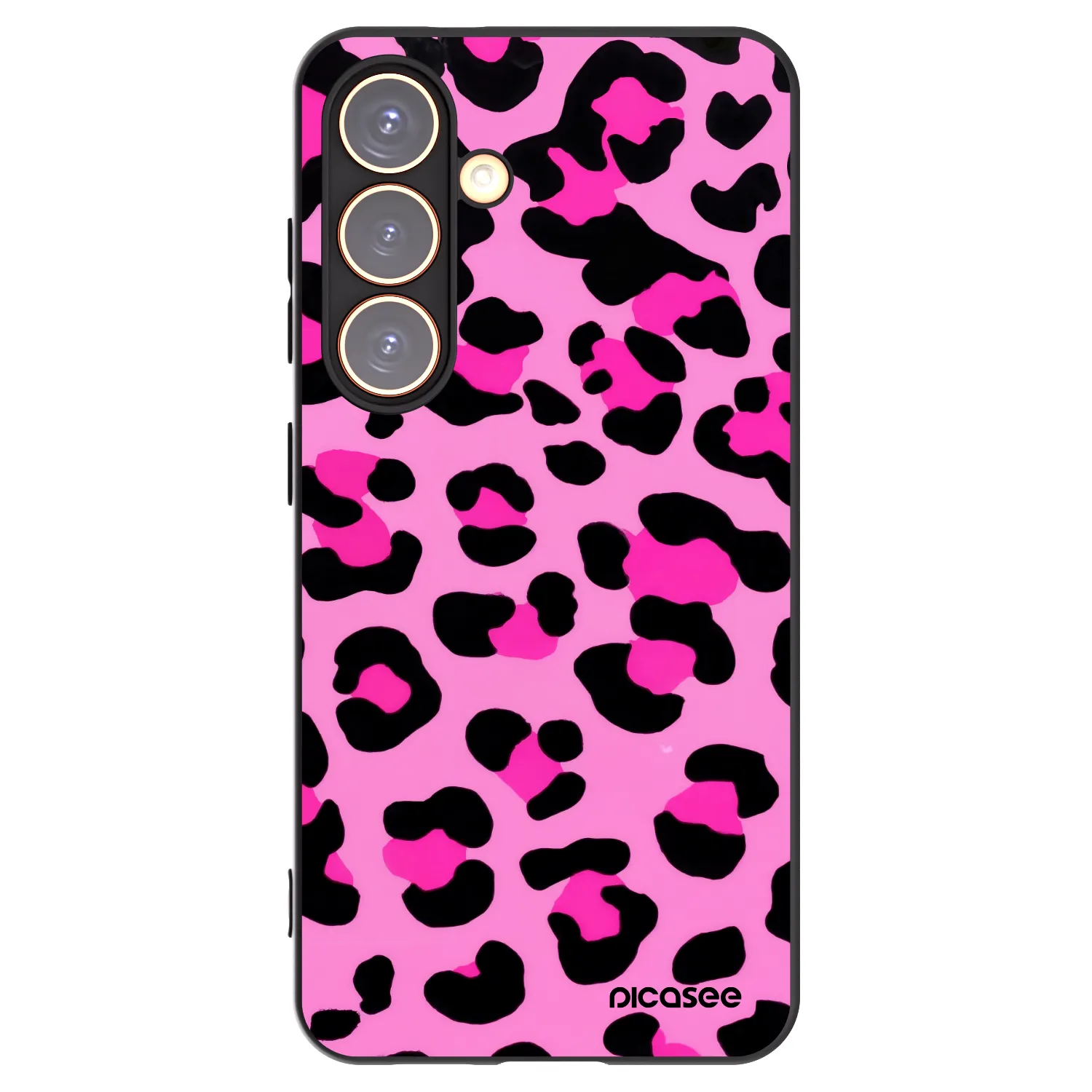 Picasee silikónový čierny obal pre Samsung Galaxy S24 S921B 5G - Pink Tiger