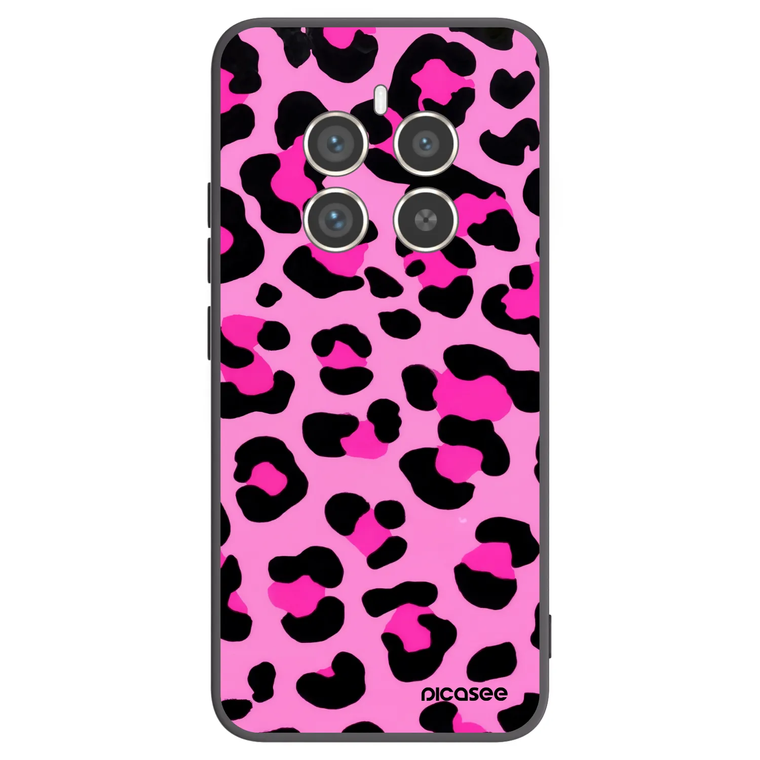 Picasee silikónový čierny obal pre Realme 12 Pro 5G - Pink Tiger