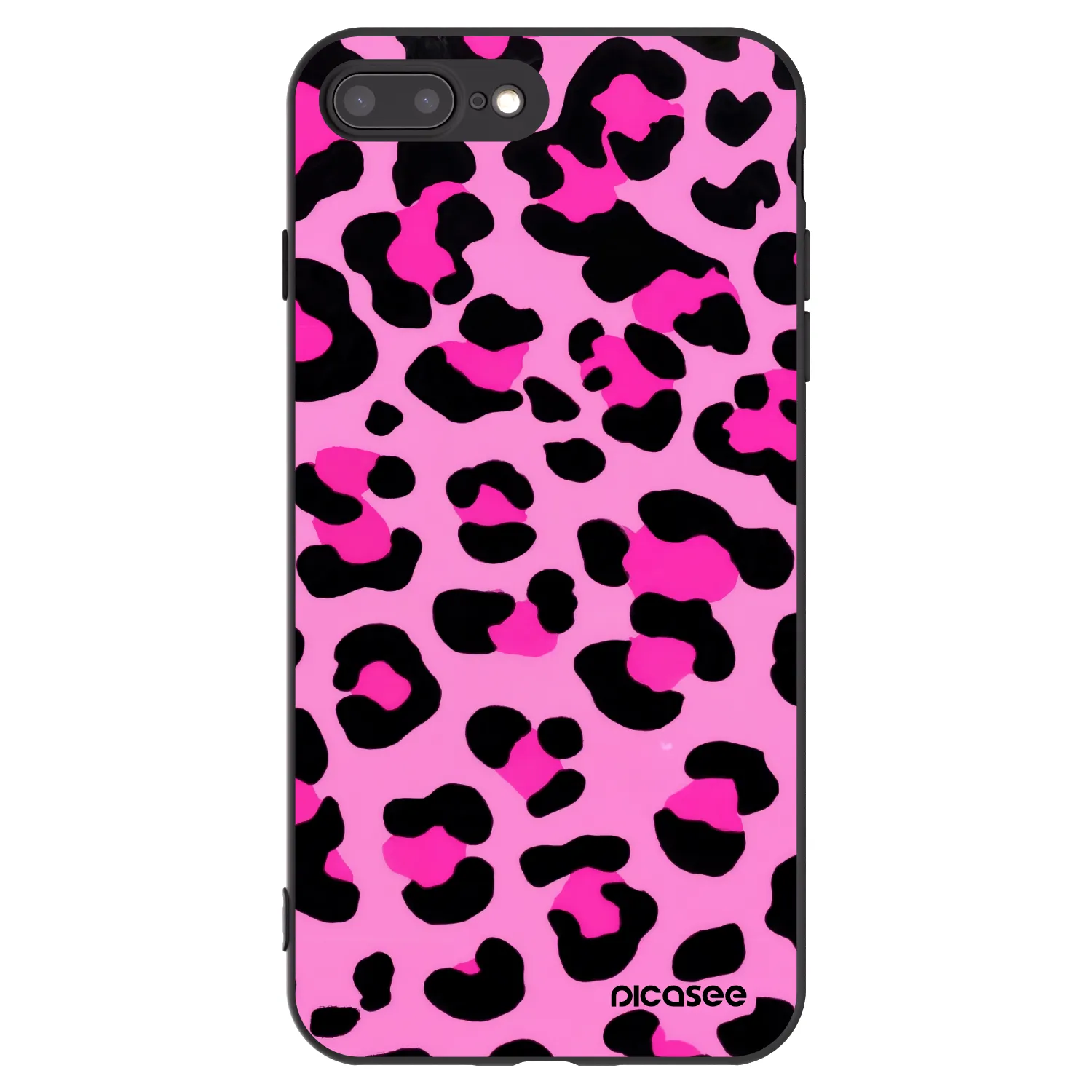 Picasee silikónový čierny obal pre Apple iPhone 8 Plus - Pink Tiger