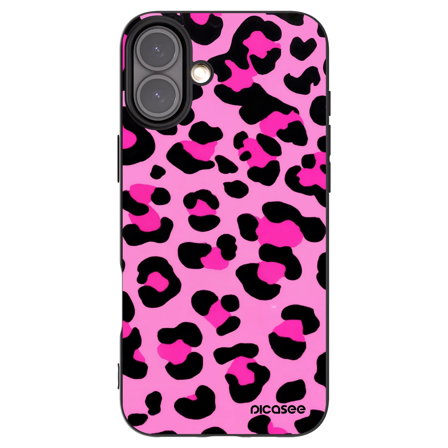 Picasee silikónový čierny obal pre Apple iPhone 16 Plus - Pink Tiger