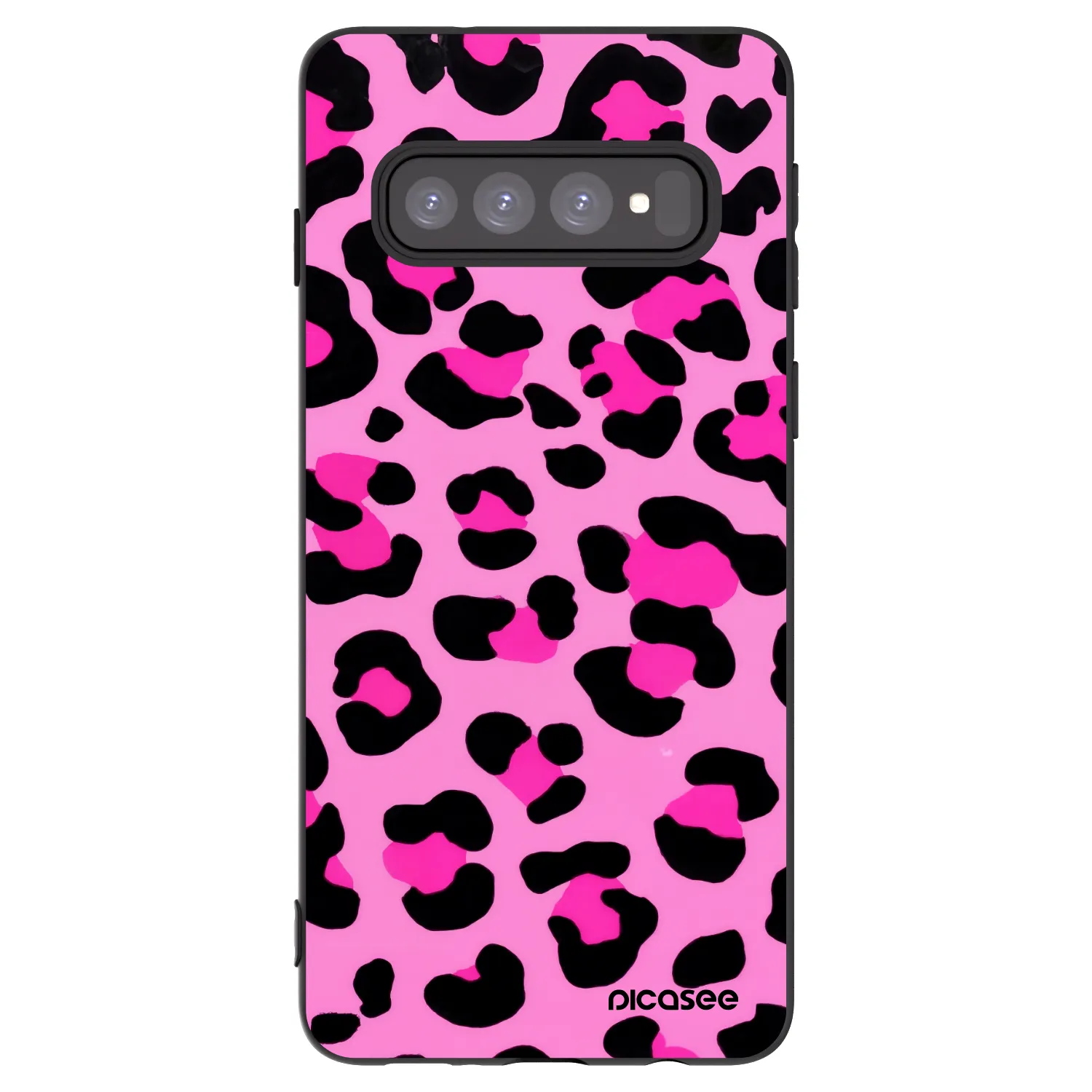 Picasee silikónový čierny obal pre Samsung Galaxy S10 G973 - Pink Tiger