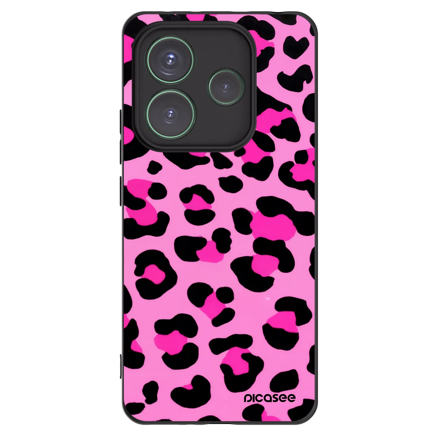 Silikónový čierny obal pre Xiaomi Redmi Note 14 5G - Pink Tiger