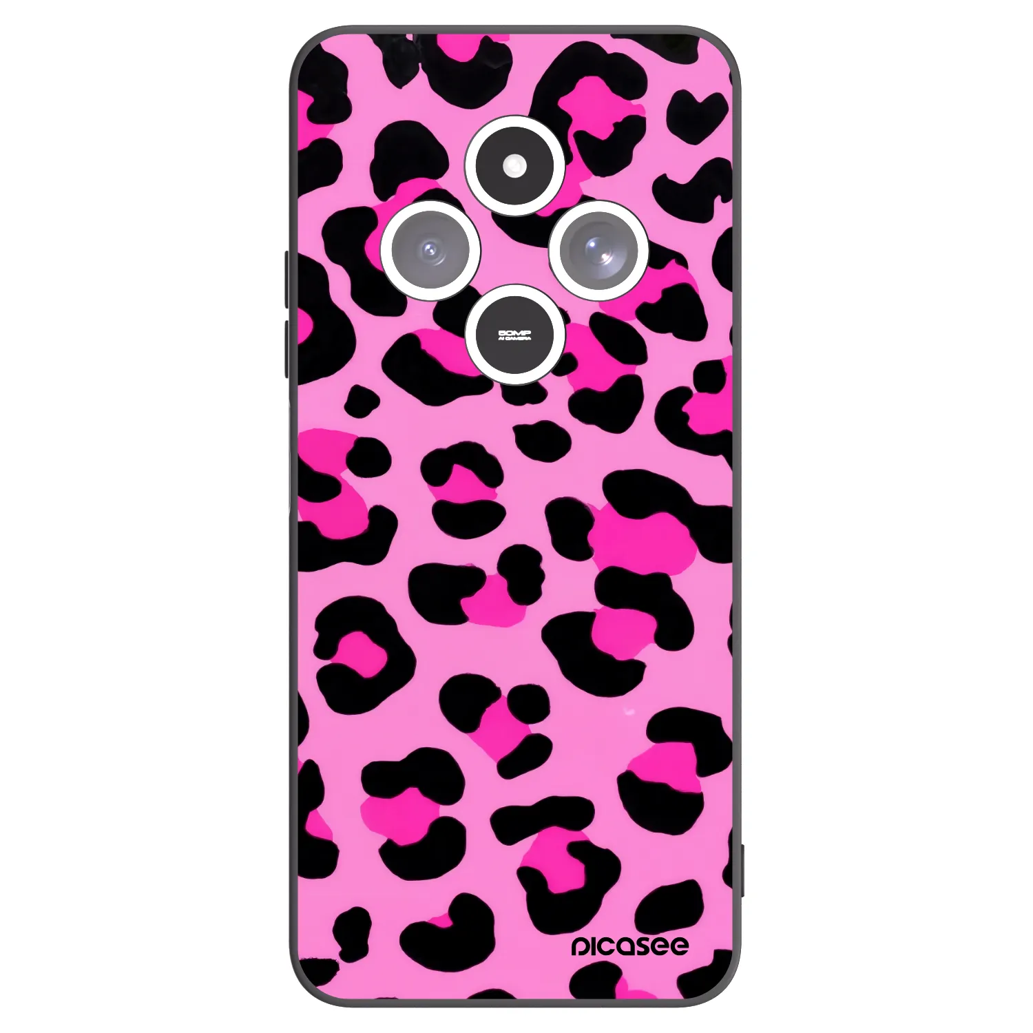 Picasee silikónový čierny obal pre Xiaomi Redmi 14C - Pink Tiger