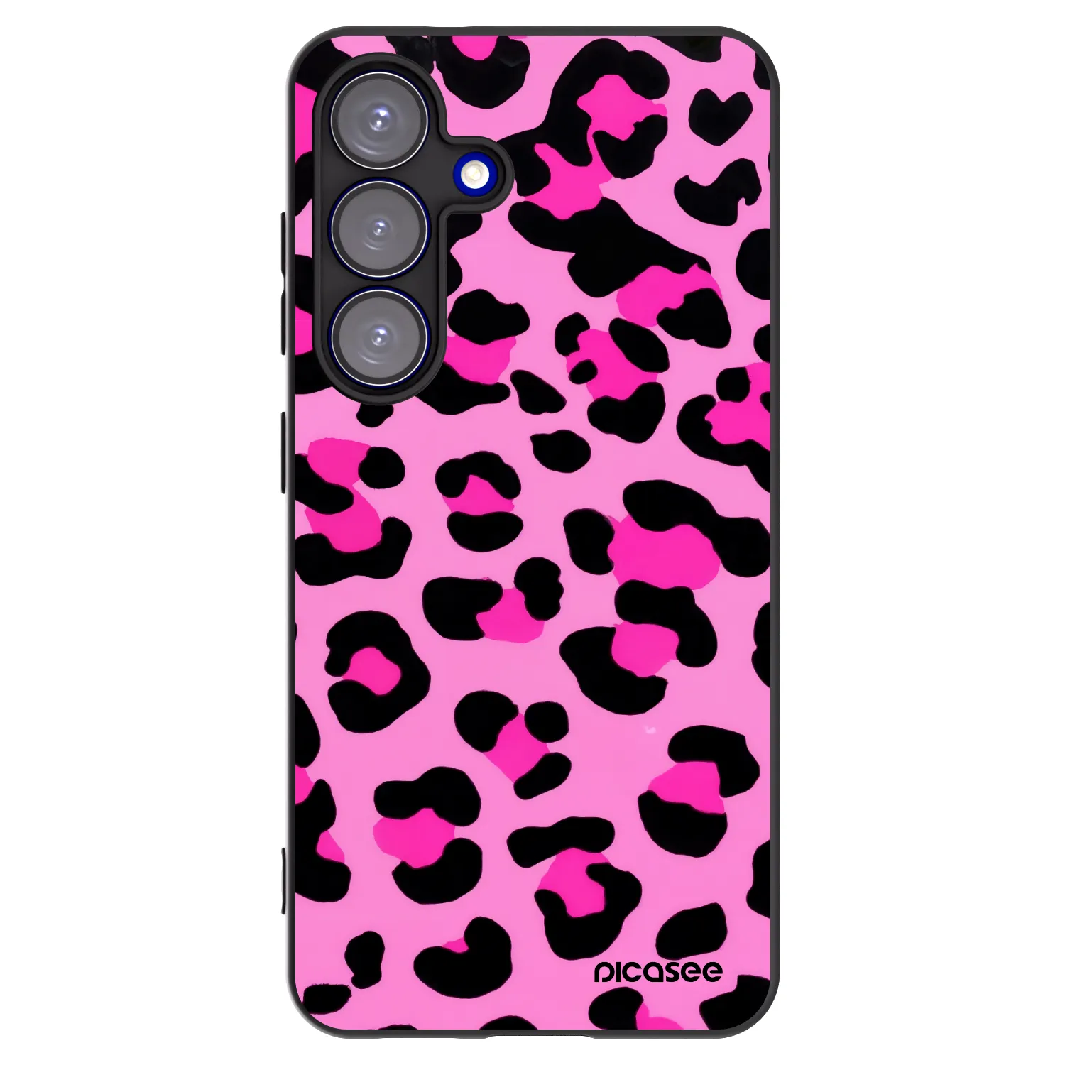 Picasee silikónový čierny obal pre Samsung Galaxy S25 5G - Pink Tiger