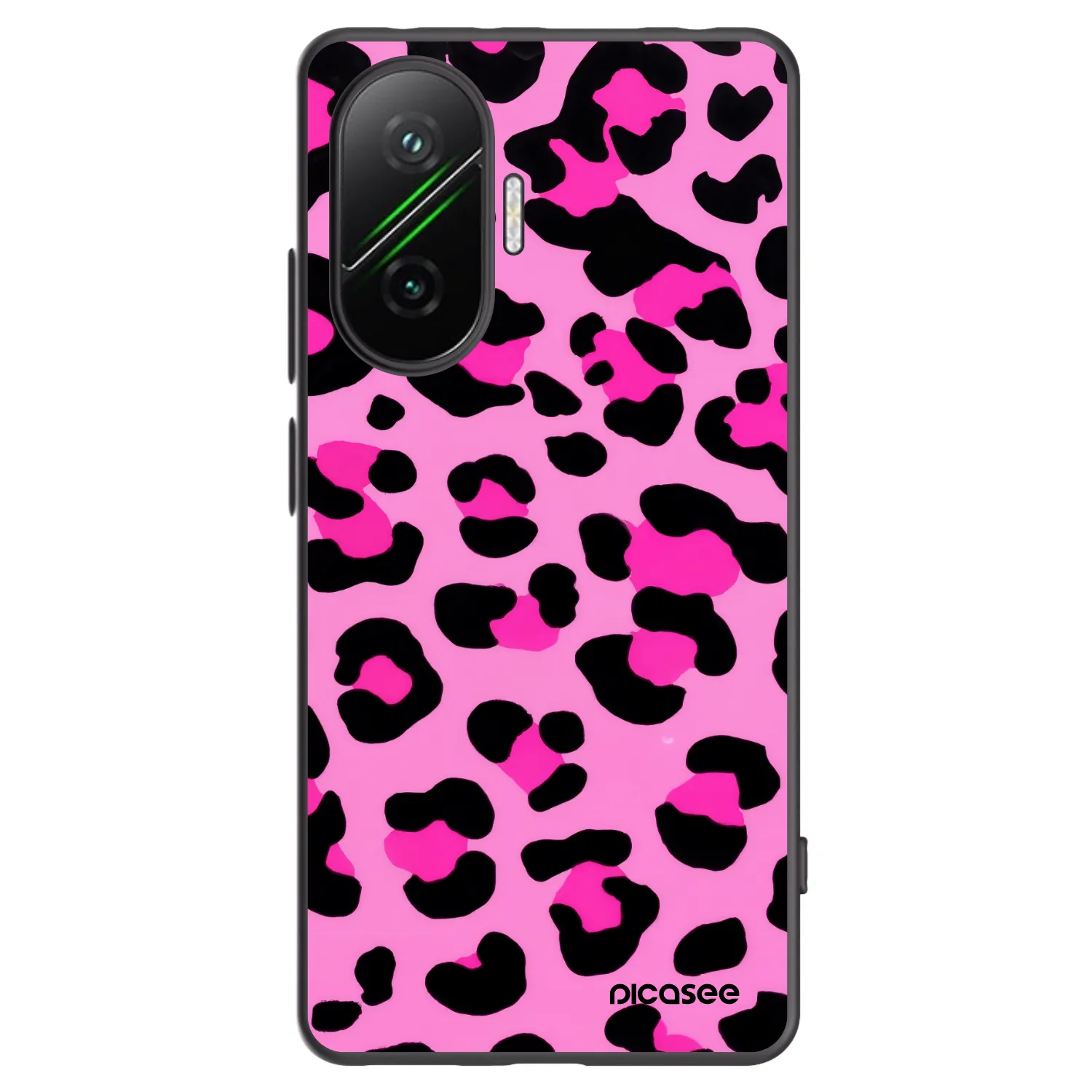 Silikónový čierny obal pre Xiaomi Poco F7 5G - Pink Tiger