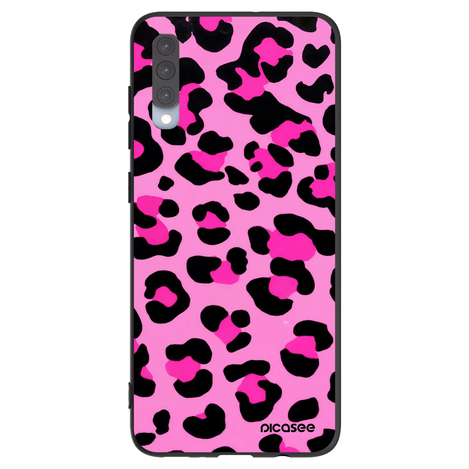 Picasee silikónový čierny obal pre Samsung Galaxy A70 A705F - Pink Tiger