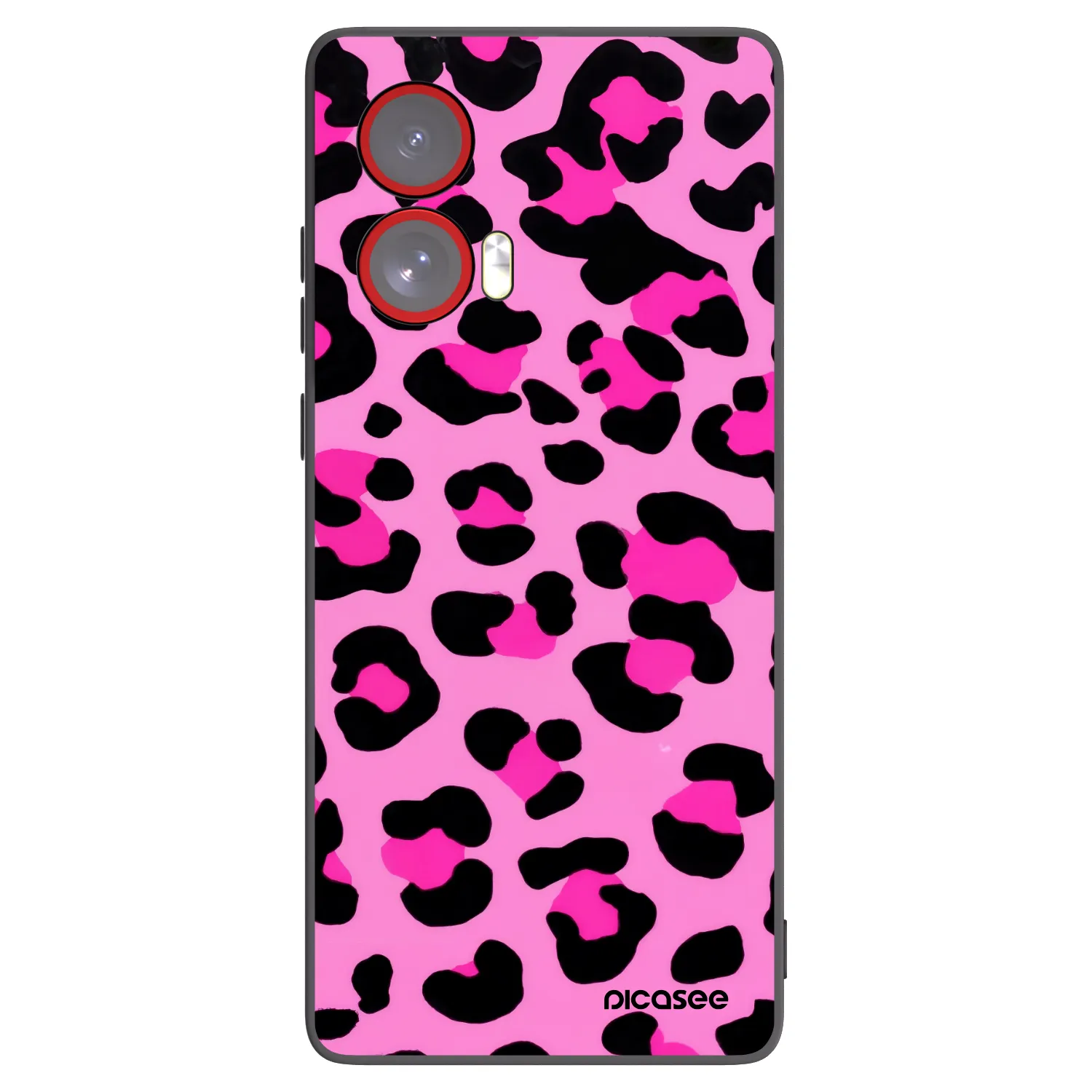 Silikónový čierny obal pre Motorola Edge 50 Fusion - Pink Tiger