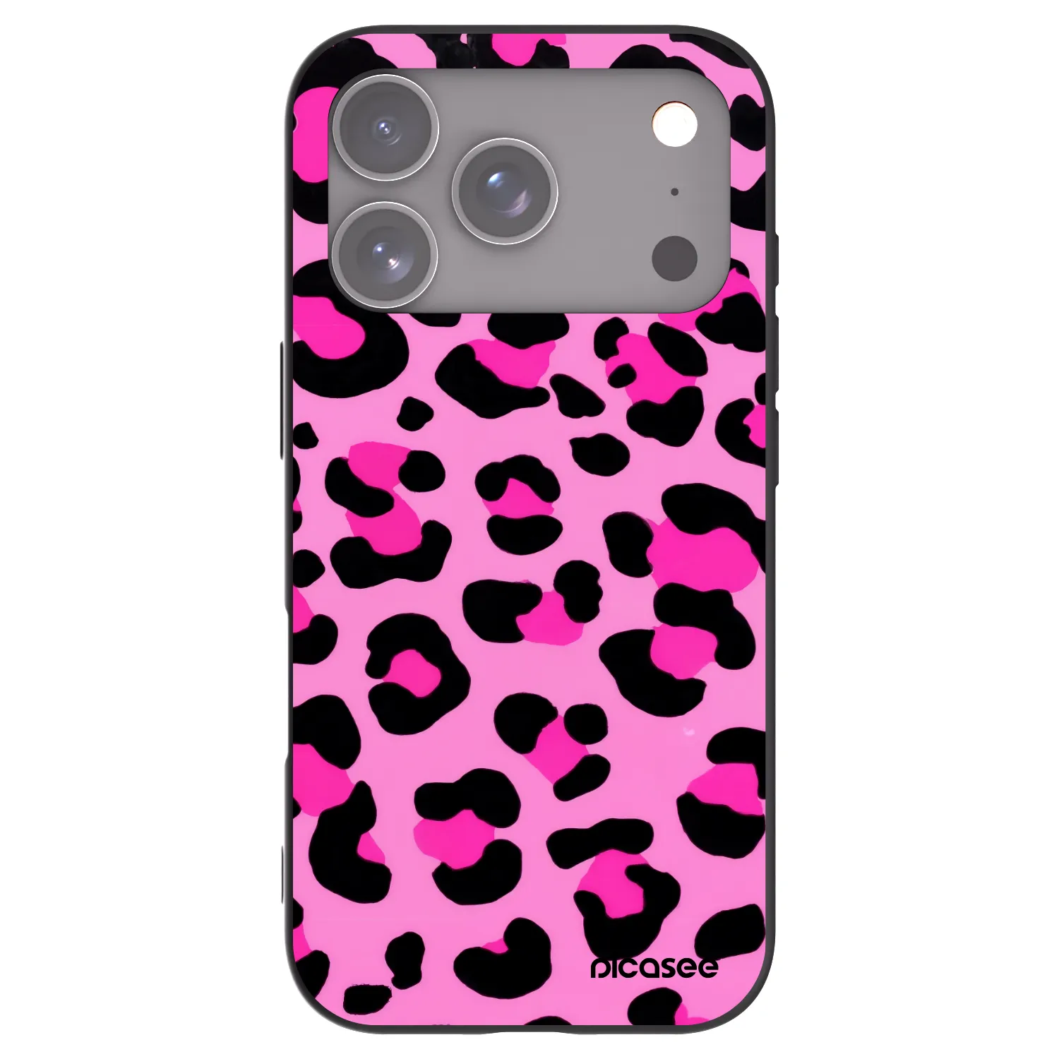 Picasee silikónový čierny obal pre Apple iPhone 18 Pro - Pink Tiger