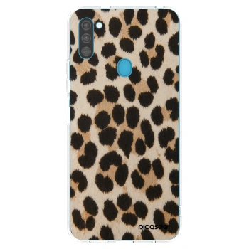 Picasee silikónový prehľadný obal pre Samsung Galaxy M11 - Brown Tiger