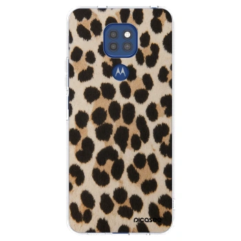Picasee silikónový prehľadný obal pre Motorola Moto G9 Play - Brown Tiger