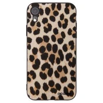 Picasee silikónový čierny obal pre Apple iPhone XR - Brown Tiger