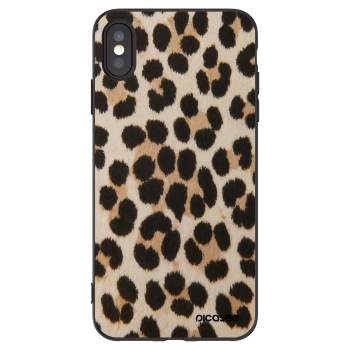 Picasee silikónový čierny obal pre Apple iPhone XS Max - Brown Tiger