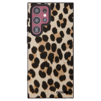 Picasee silikónový čierny obal pre Samsung Galaxy S22 Ultra 5G - Brown Tiger