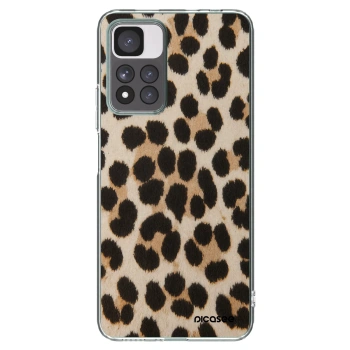 Picasee silikónový prehľadný obal pre Xiaomi Redmi Note 11 Pro+ 5G - Brown Tiger