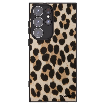 Picasee silikónový čierny obal pre Samsung Galaxy S23 Ultra 5G - Brown Tiger