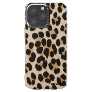 Picasee silikónový prehľadný obal pre Apple iPhone 15 Pro Max - Brown Tiger