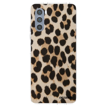 Picasee silikónový prehľadný obal pre Motorola Moto G62 - Brown Tiger