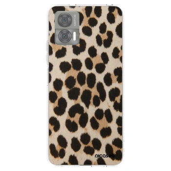 Picasee silikónový prehľadný obal pre Motorola Edge 30 Neo - Brown Tiger