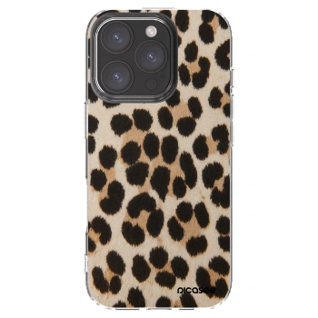 Picasee silikónový prehľadný obal pre Apple iPhone 16 Pro - Brown Tiger