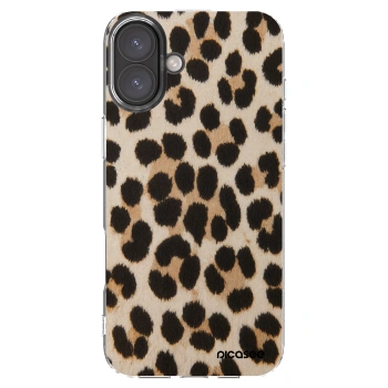 Picasee silikónový prehľadný obal pre Apple iPhone 16 Plus - Brown Tiger