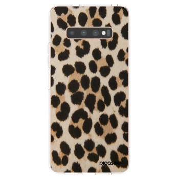 Picasee silikónový prehľadný obal pre Samsung Galaxy S10 Plus G975 - Brown Tiger